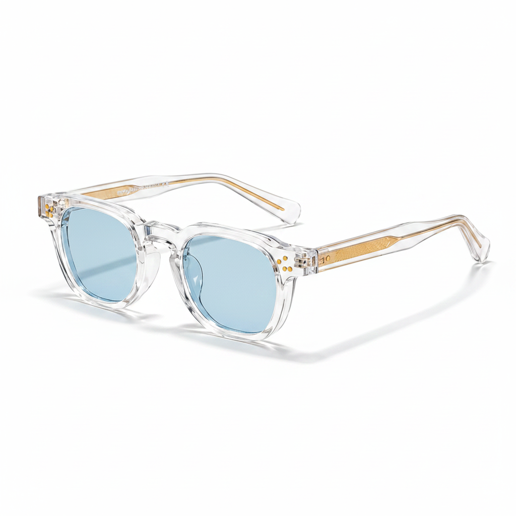 CATERSIDE® Lunettes de soleil carrées fashion Homme UV400 fond blanc GMC